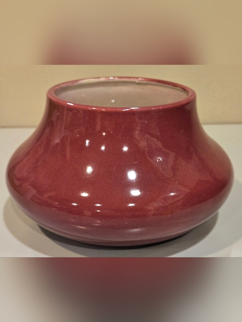 Red Wing Deep Rose Ceramic Vase